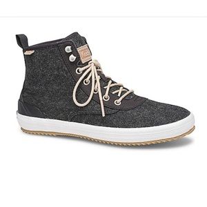 Keds Scout Boot, felt, charcoal, women’s size 8